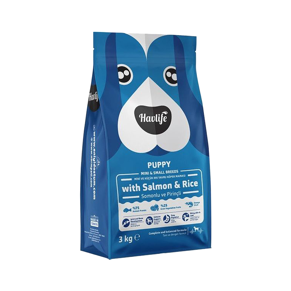 Havlife Somonlu ve Pirinçli Mini ve Küçük Irk Yavru Köpek Maması (3 kg)