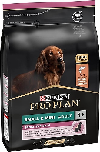 Purina Pro Plan Sensitive Skin Somon Etli Küçük ve Mini Irk Yetişkin Köpek Maması (7 kg)