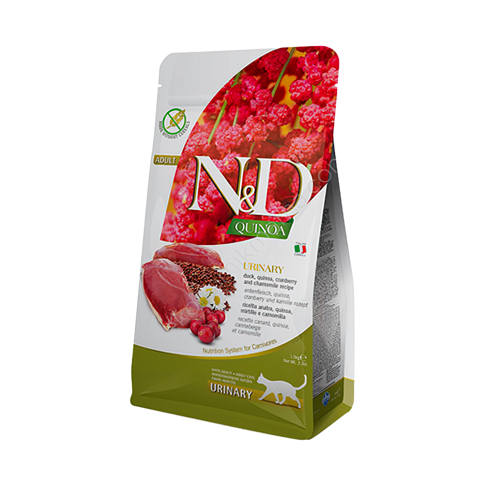 N&D Quinoa Urinary Ördek Etli ve Yaban Mersinli Yetişkin Kedi Maması (1,5 kg)