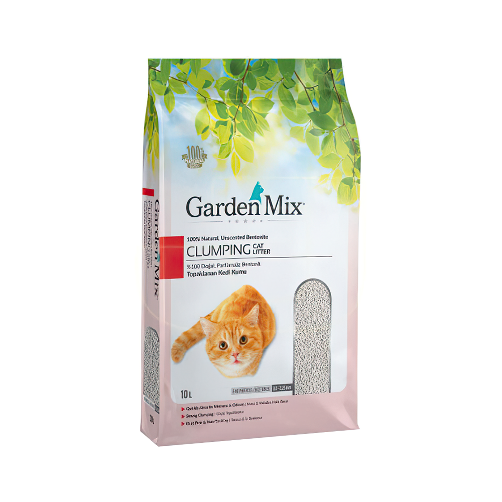 Garden Mix Bentonit Parfümsüz İnce Taneli Kedi Kumu (10 L)