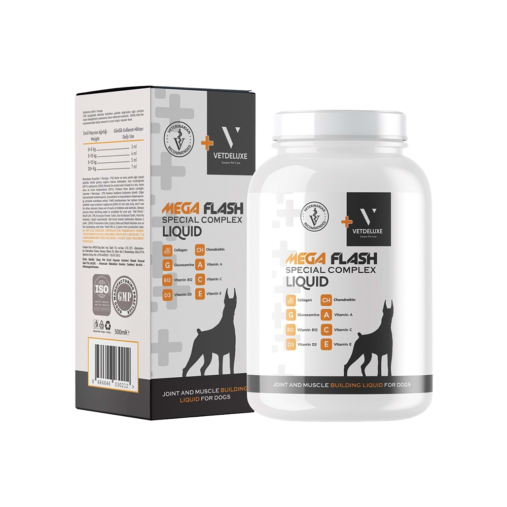 Vetdeluxe Mega Flash Eklem ve Kas Geliştirici Likit (500 ml)
