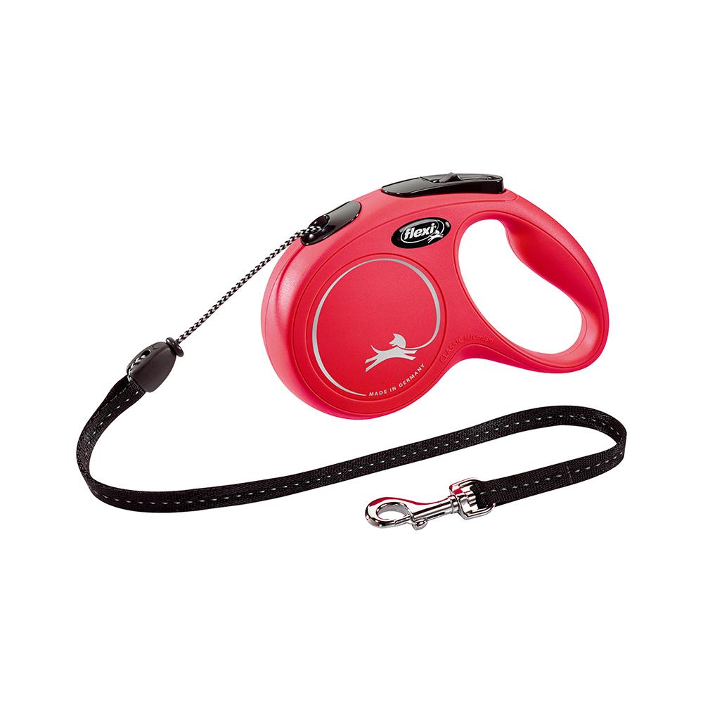 Flexi New Classic İpli Otomatik Gezdirme Kırmızı M (5 m)