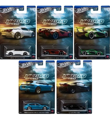 HOT WHEELS uzun kart hybrid speed set 5 adet araç koleksiyon model araba diecast