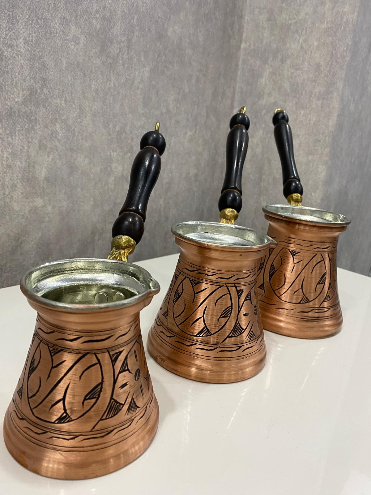 Bakır Cezve 3 lü Takım