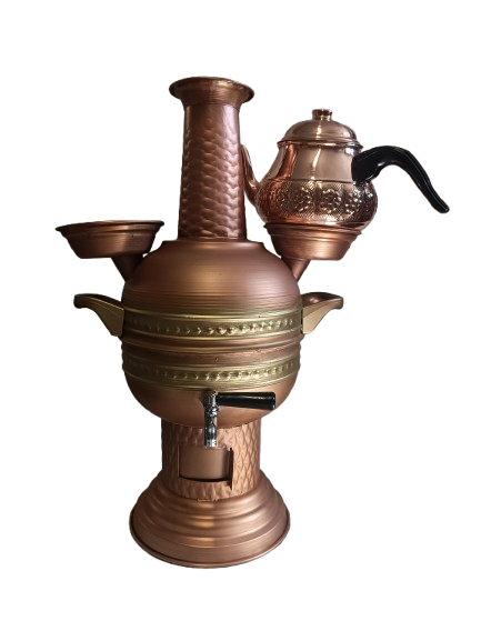 Bakır Semaver 5 litre Demlik Dahil