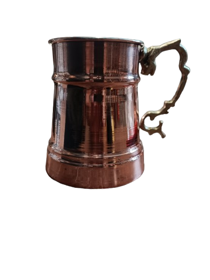 Bakır Kupa Bardak Pirinç Kulp