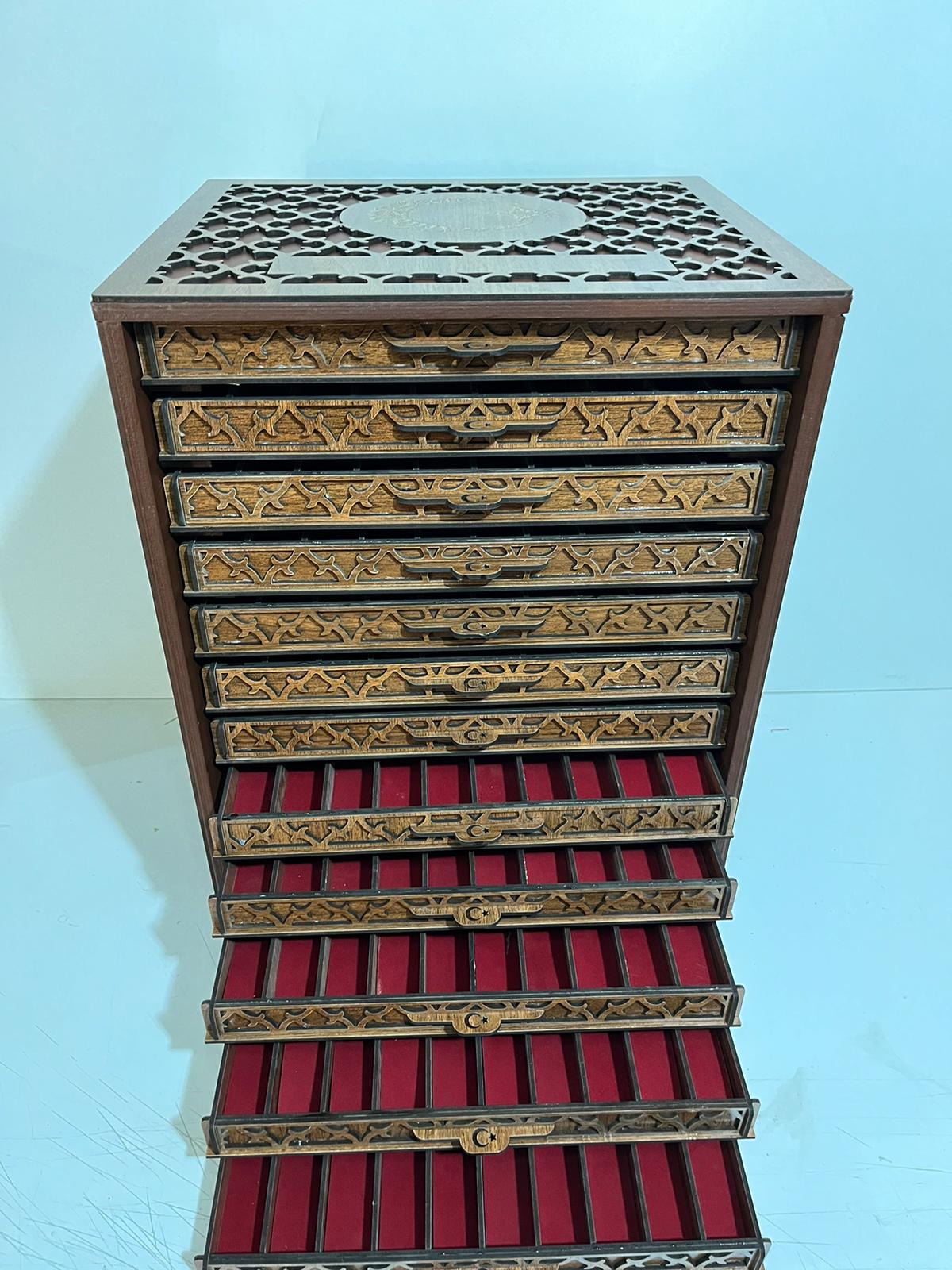 Ahşap Kalın Tesbih Kutusu  ( 120 )