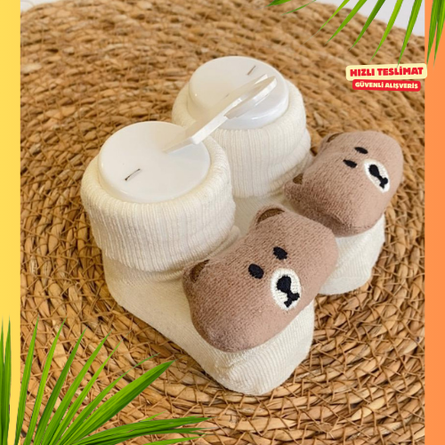 Ayıcık Figürlü Bebek Patik Çorap