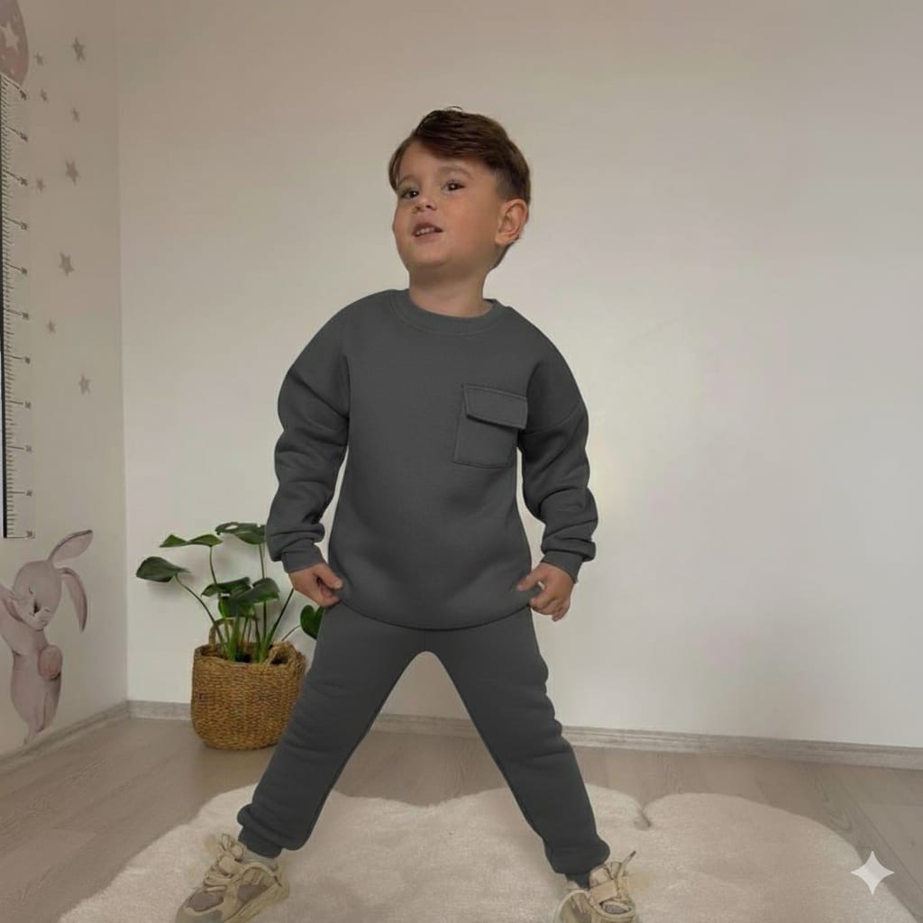 Antrasit bacis eşofman takımı