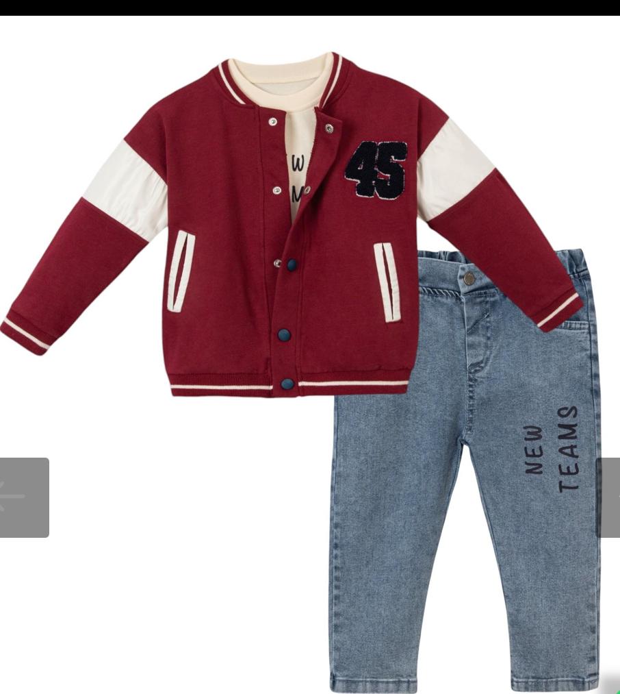 Erkek çocuk kolej jean takım