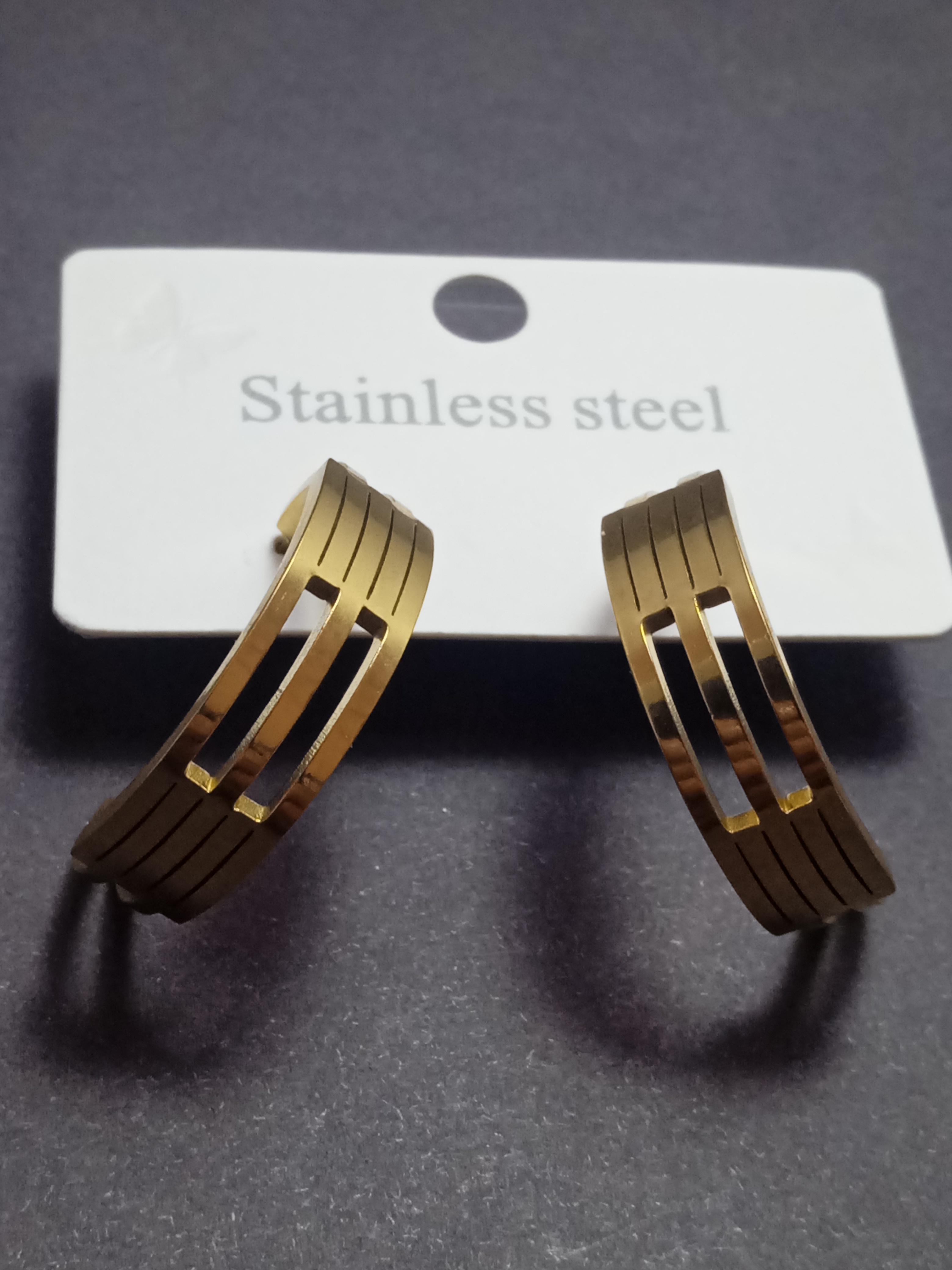 Jadem Gold Paslanmaz Çelik Kaburga Küpe