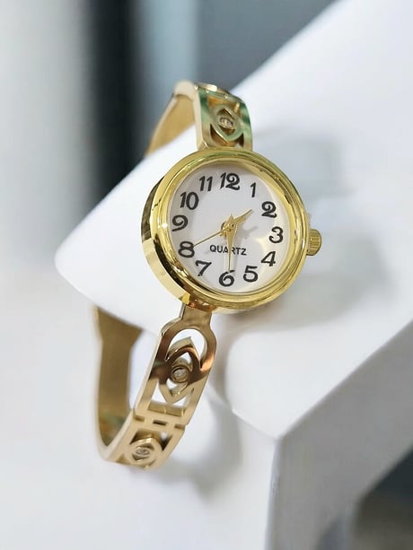 Jade'm Gold Çelik Saatlı Altın Kaplamalı Kelepçe