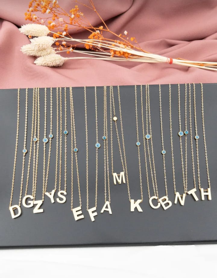 Jade'm Gold Çelik H  Harfli Kolye