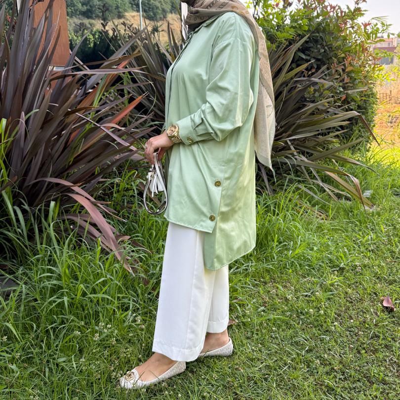 Asimetrik tunik ( suyeşili)