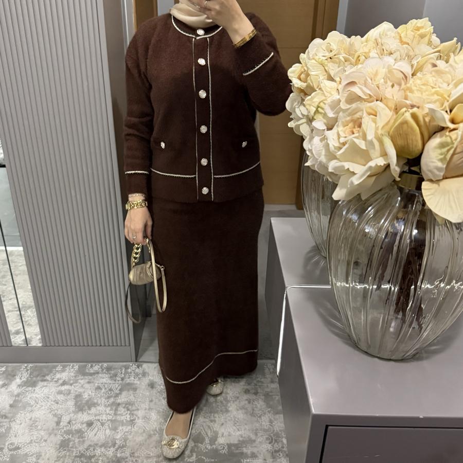 Angora takım /kahverengi