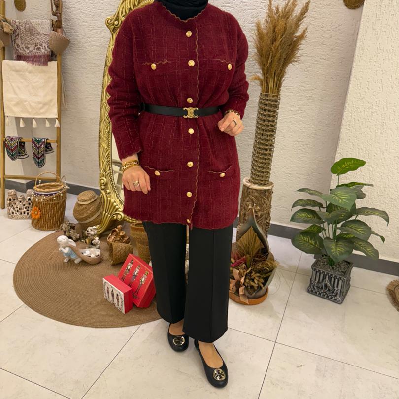 Chanel model hırka /bordo