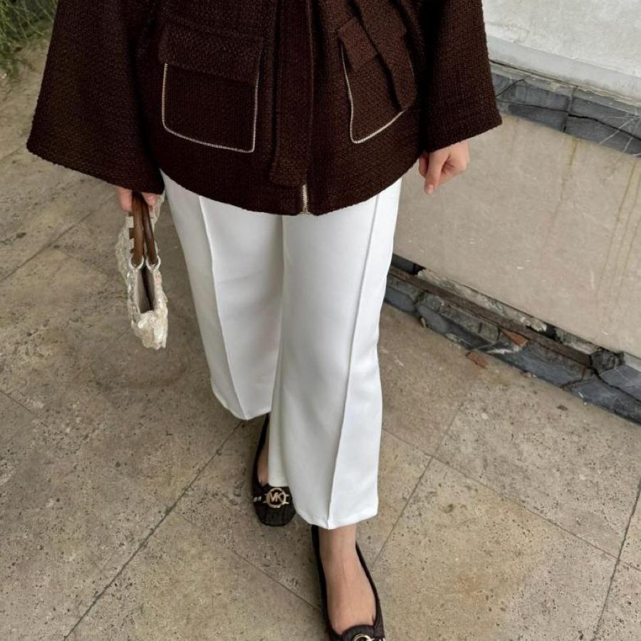 Scuba Buble pantolon/ekru