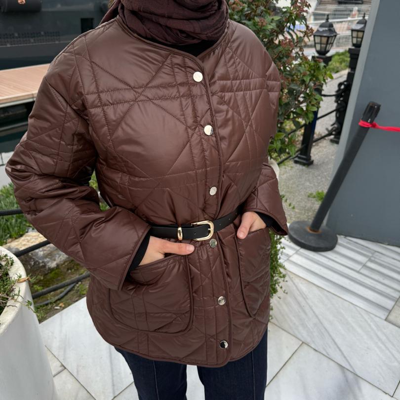 Kapitone mont/ kahverengi