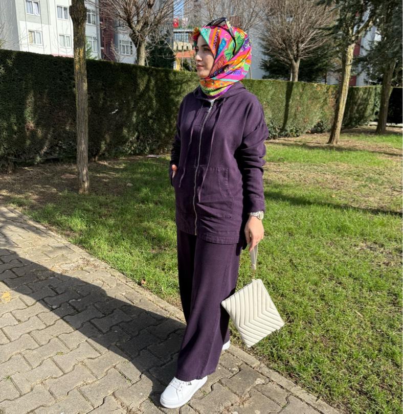 Tensel kot takım/mor