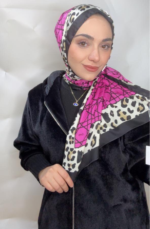Dior Marka Leopar Vual İpek Şal