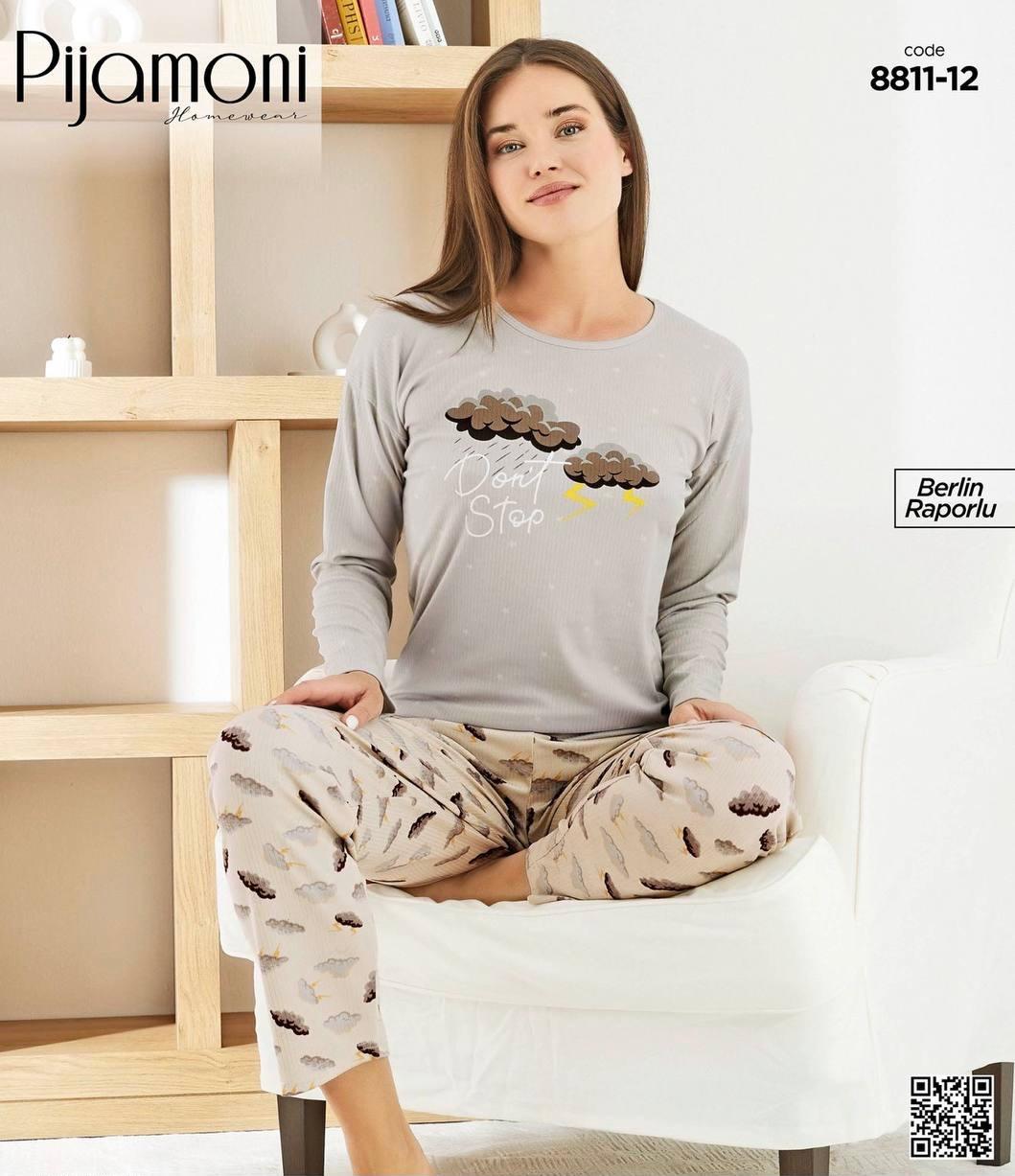 Don’t Stop Baskılı Kadın Pijama Takımı 8811-12