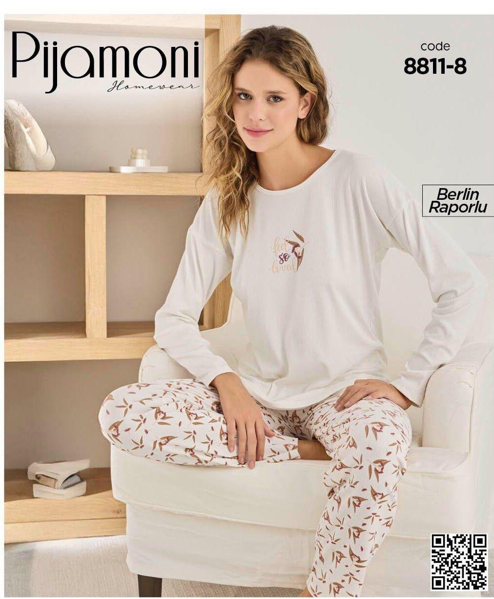 Feel Loved Baskılı Pijama Takımı 8811-8