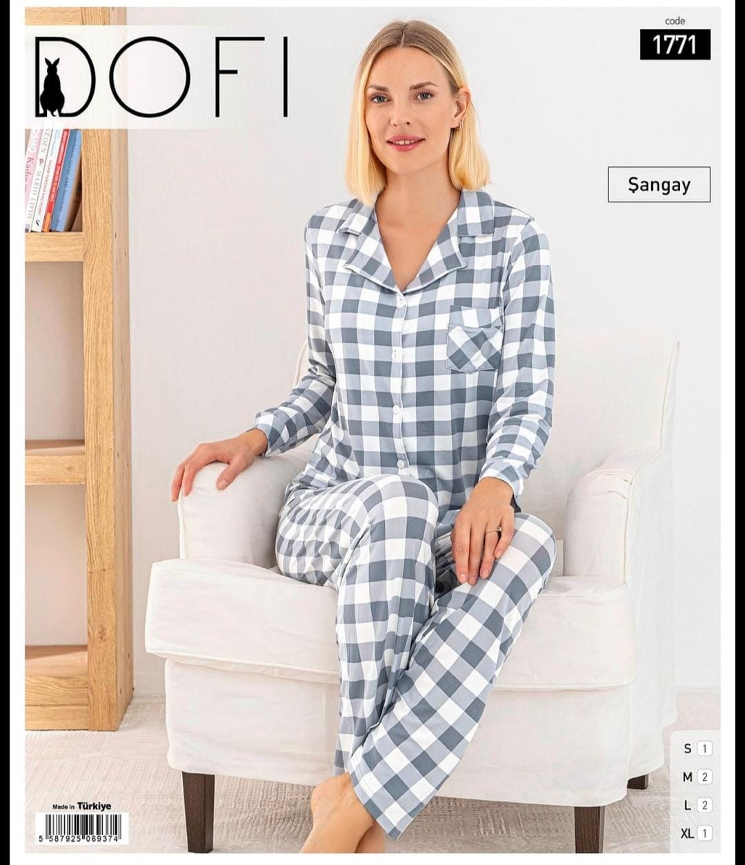 Dofi Düğmeli Pijama Takımı 1771