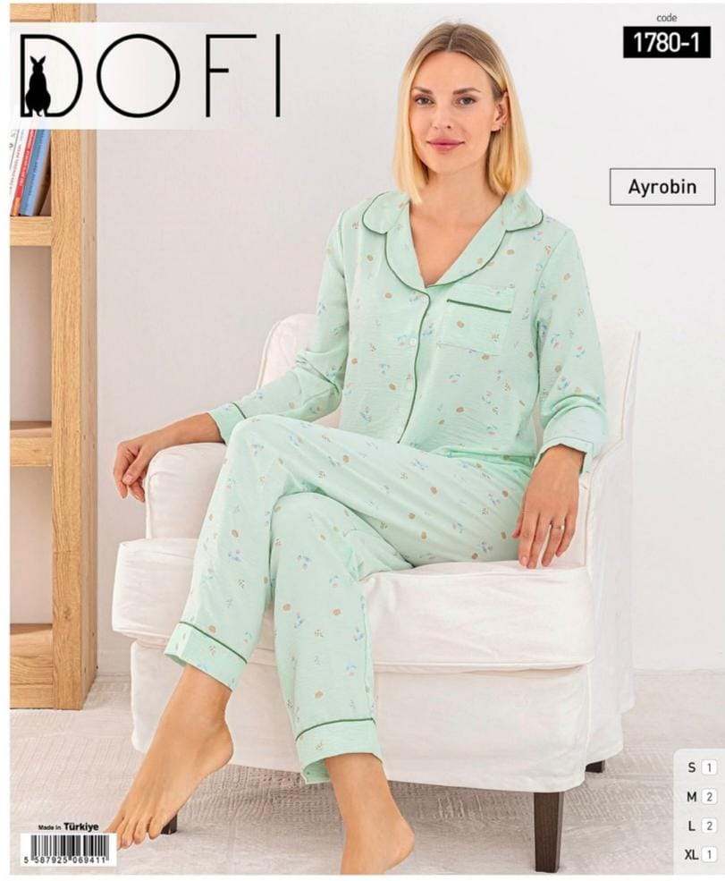 Dofi Düğmeli Pijama Takımı 1780-1