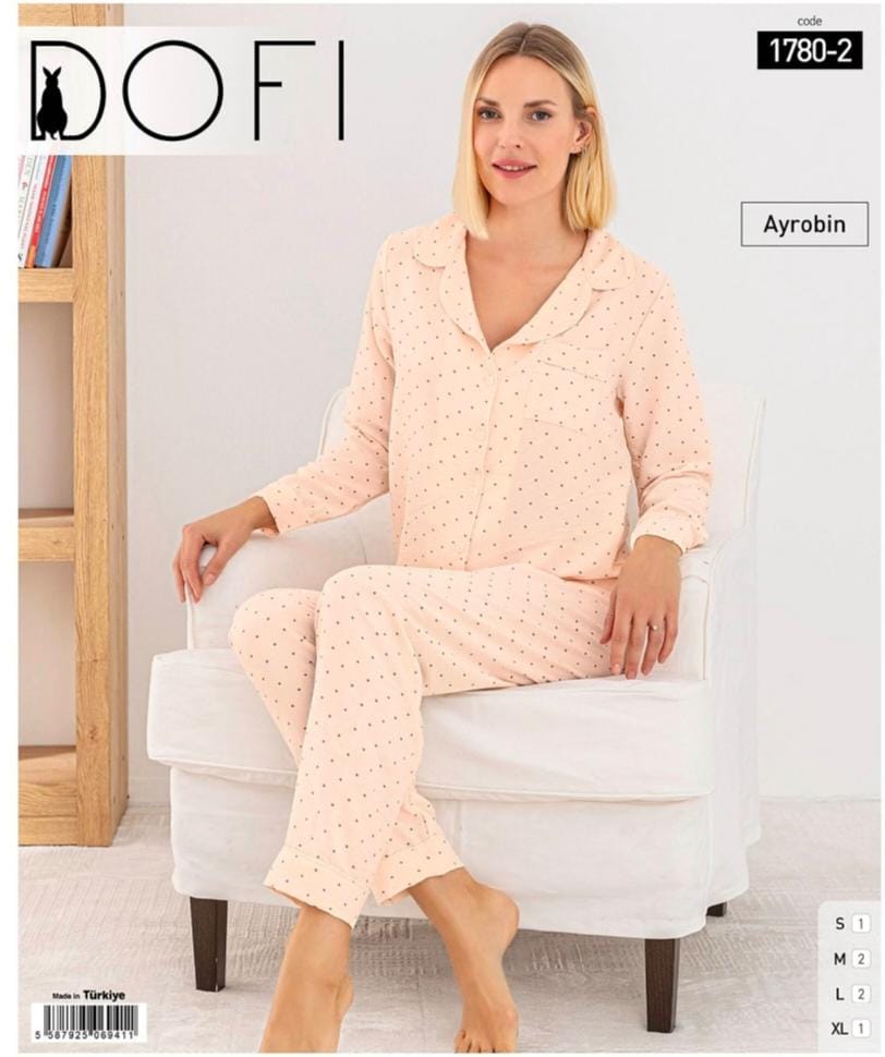 Dofi Düğmeli Pijama Takımı 1780-2