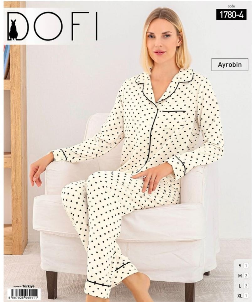Dofi Düğmeli Pijama Takımı 1780-4