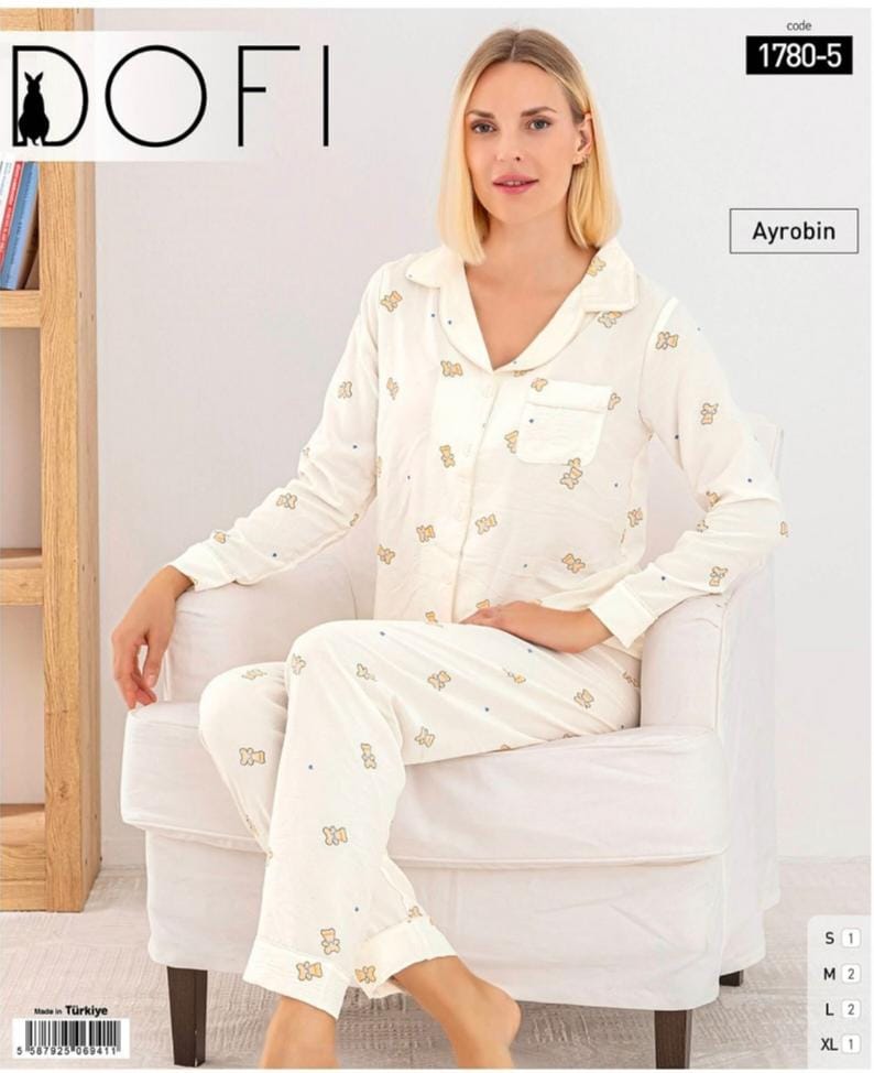 Dofi Düğmeli Pijama Takımı 1780-5