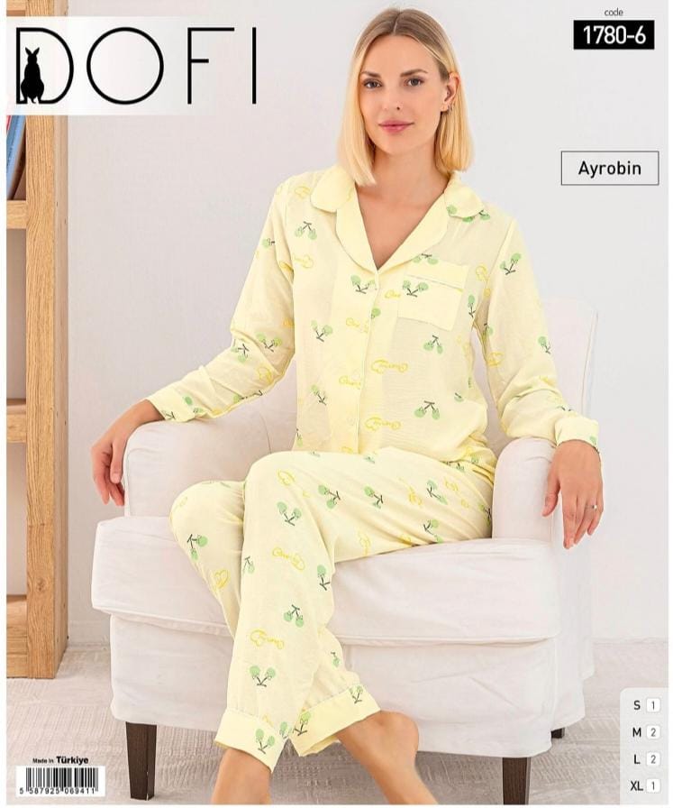 Dofi Düğmeli Pijama Takımı 1780-6