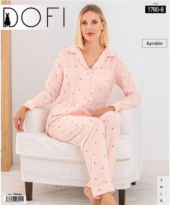 Dofi Düğmeli Pijama Takımı 1780-8