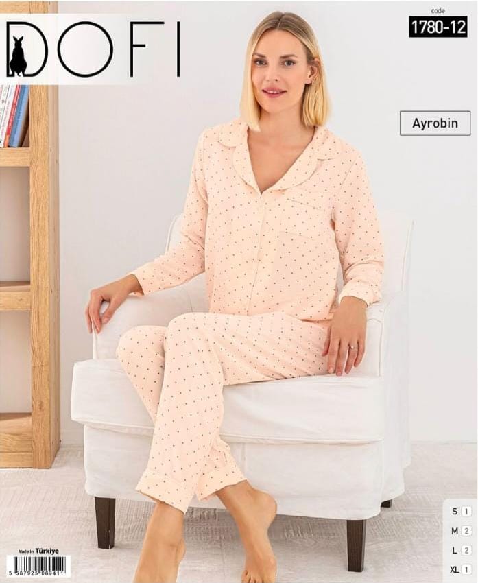 Dofi Düğmeli Pijama Takımı 1780-12