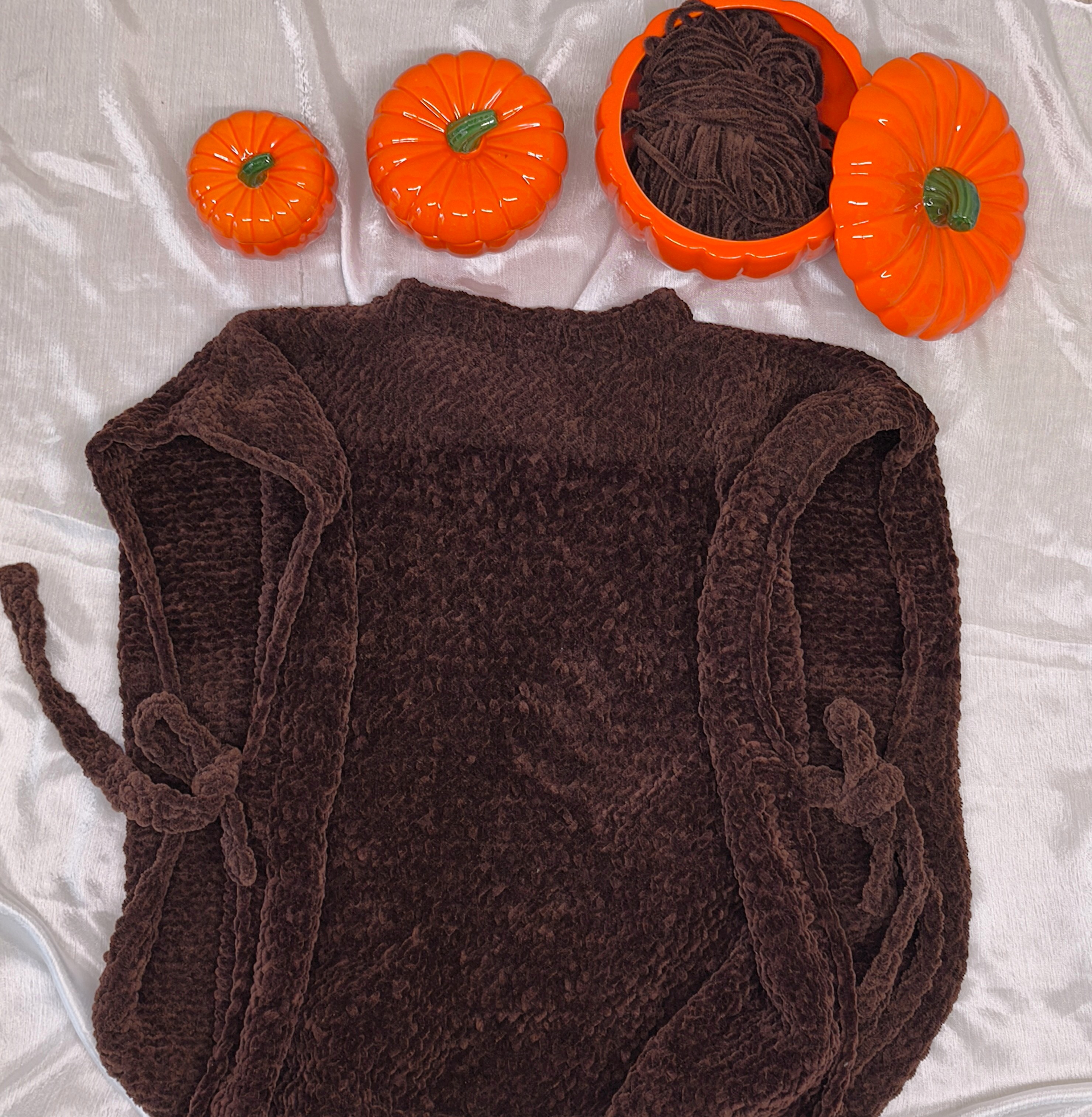 Vintage Kahverengi El Örgüsü Süveter | S-M