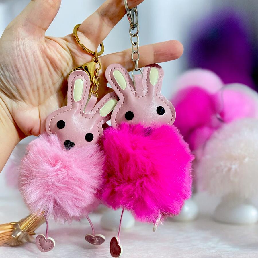 Sevimli Tavşan Peluş Çanta Charm Anahtarlık