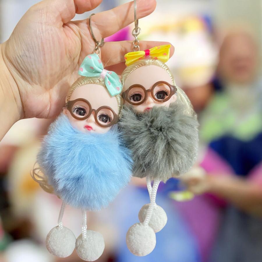 Sevimli Kız Çanta Charm Aksesuar Anahtarlık