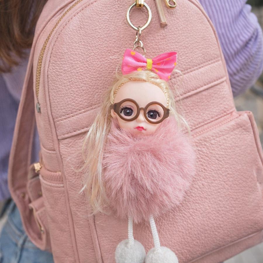 Sevimli Kız Çanta Charm Aksesuar Anahtarlık