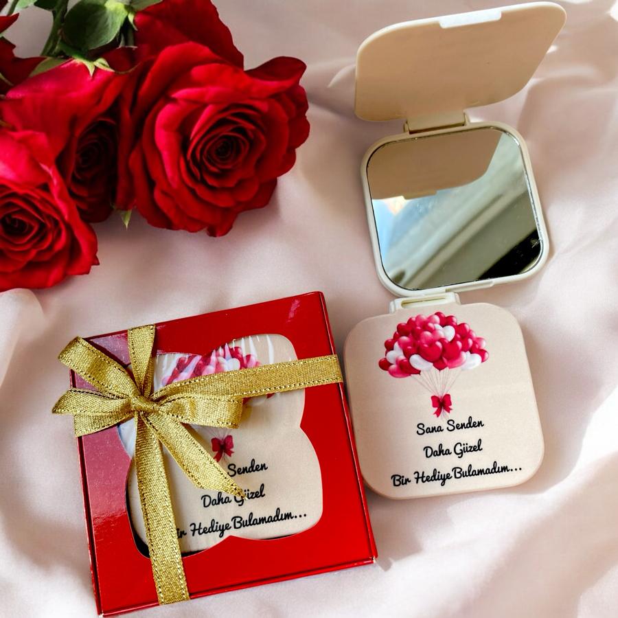 Sevgiliye Arkadaşa Hediye Kutulu Çanta Boy Ayna