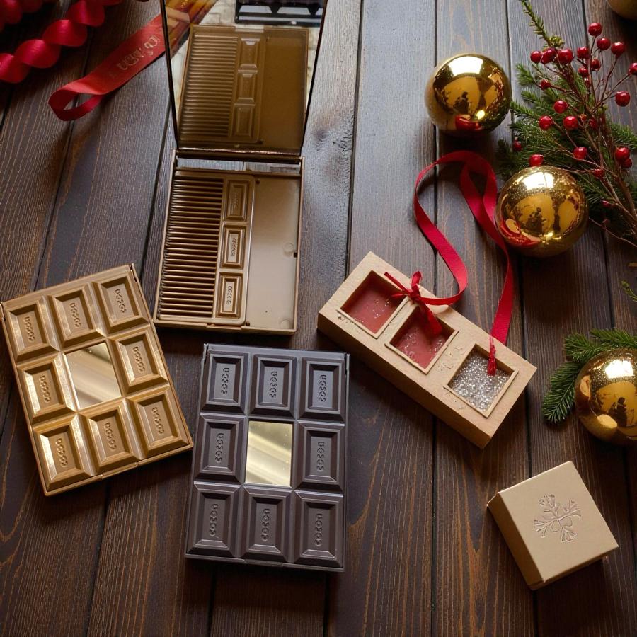 Şık Çikolata Görünümlü Ayna Tarak Set