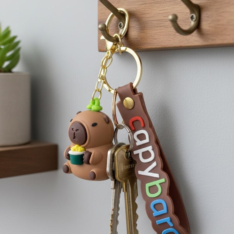 Capy Bara Anahtarlık Çanta Charm