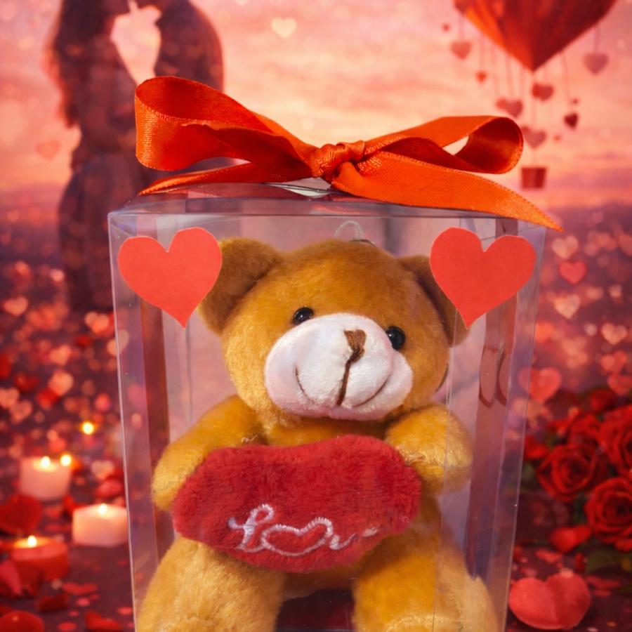 Hediyelik Peluş Kalpli Ayıcık
