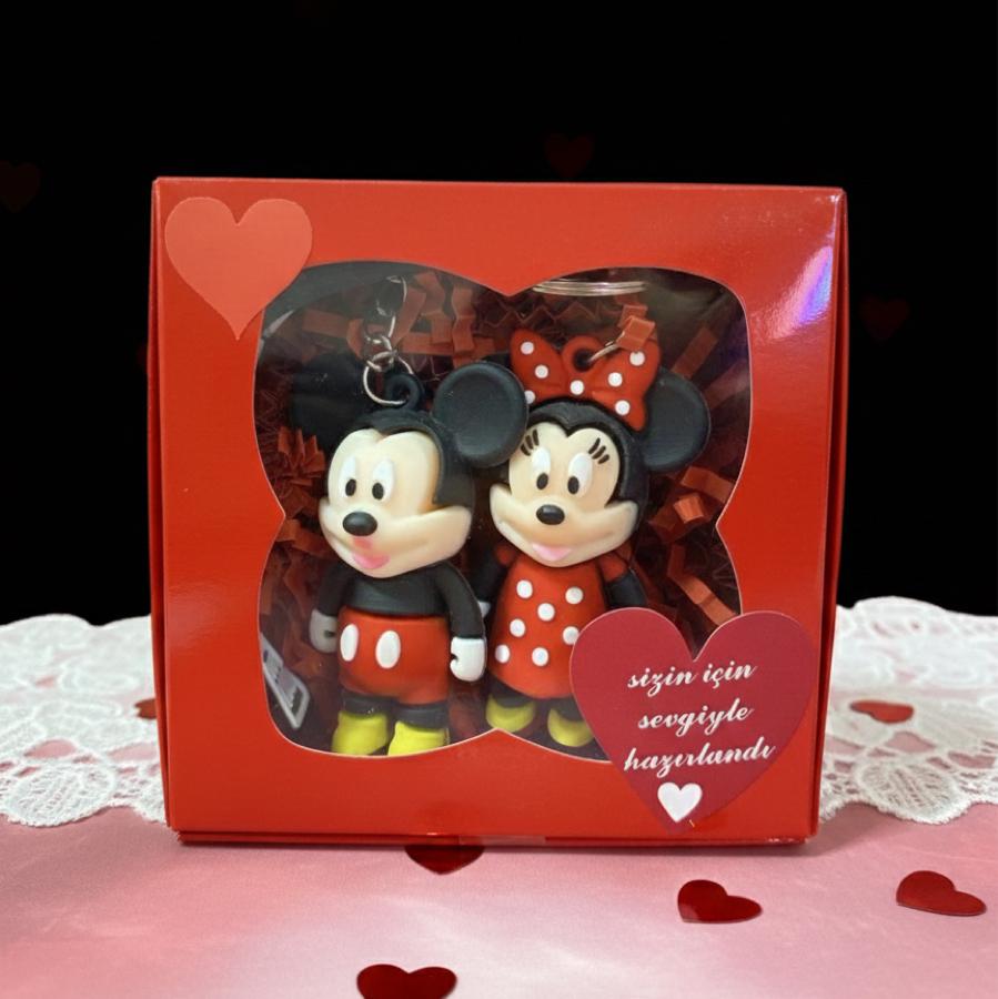 Mickey Minnie Mouse Çift Anahtarlığı