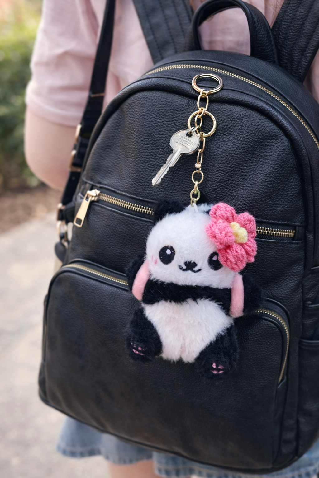 Sevimli Peluş Panda Anahtarlık Çanta Charm