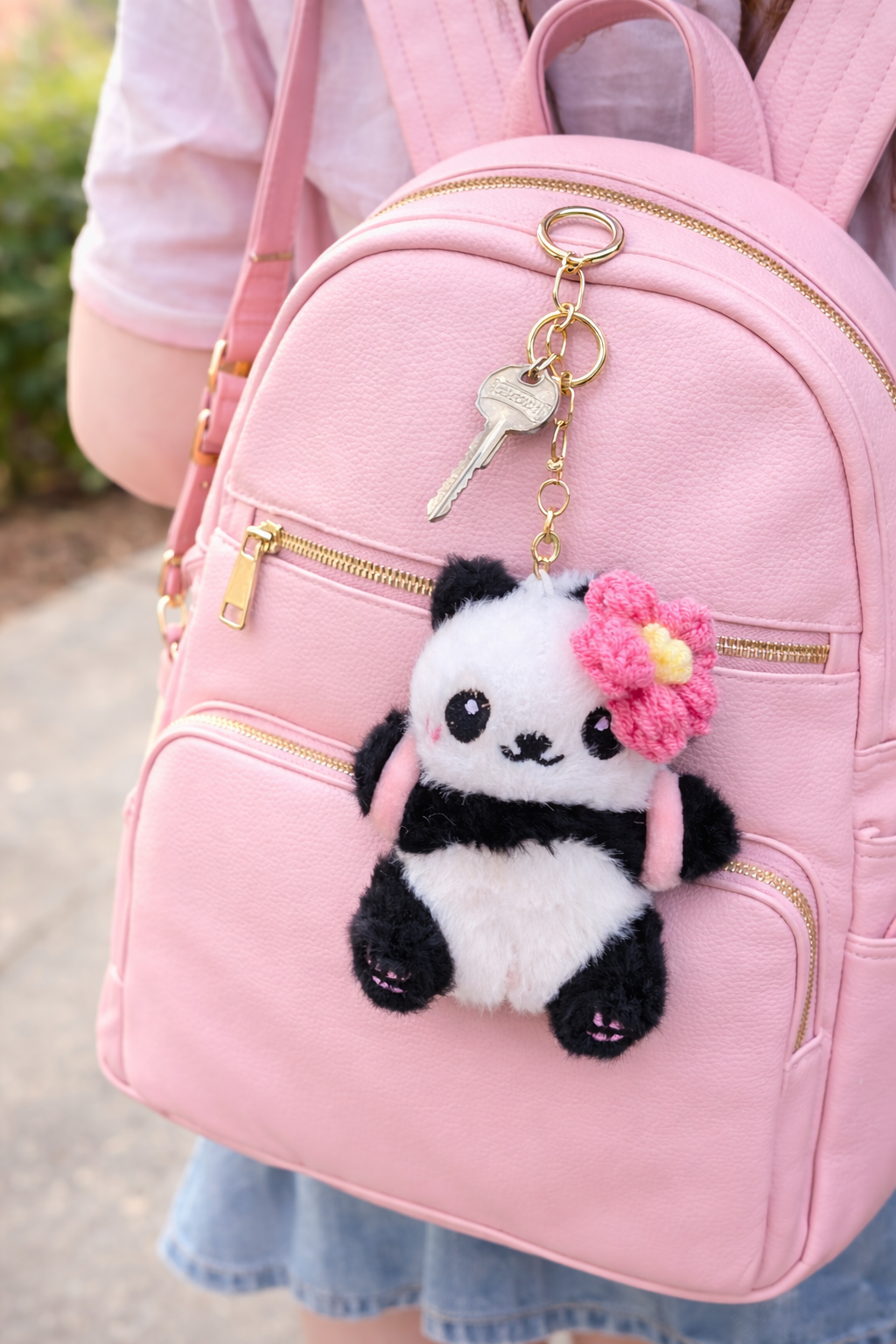 Sevimli Peluş Panda Anahtarlık Çanta Charm