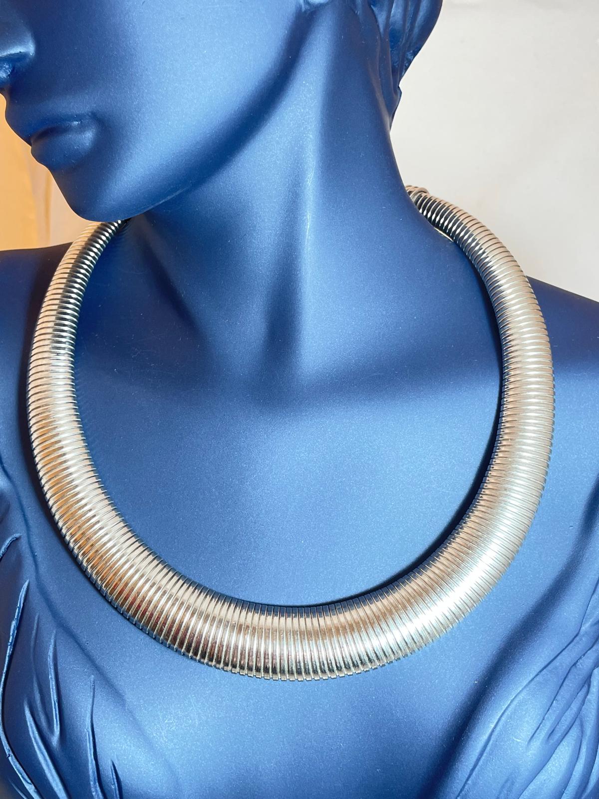 Gümüş Choker Yılan  Model Kolye