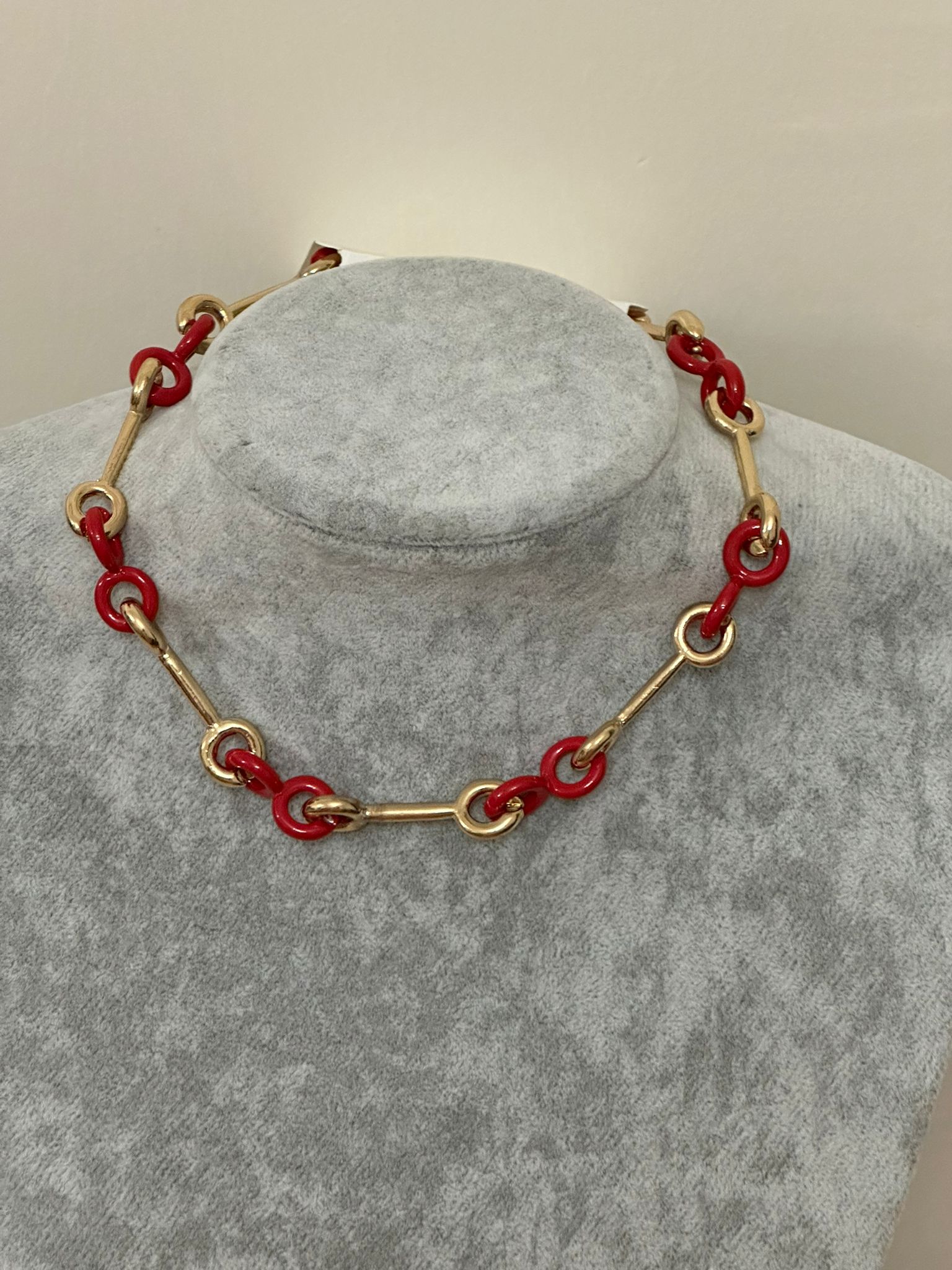 Kırmızı Gold Kolye