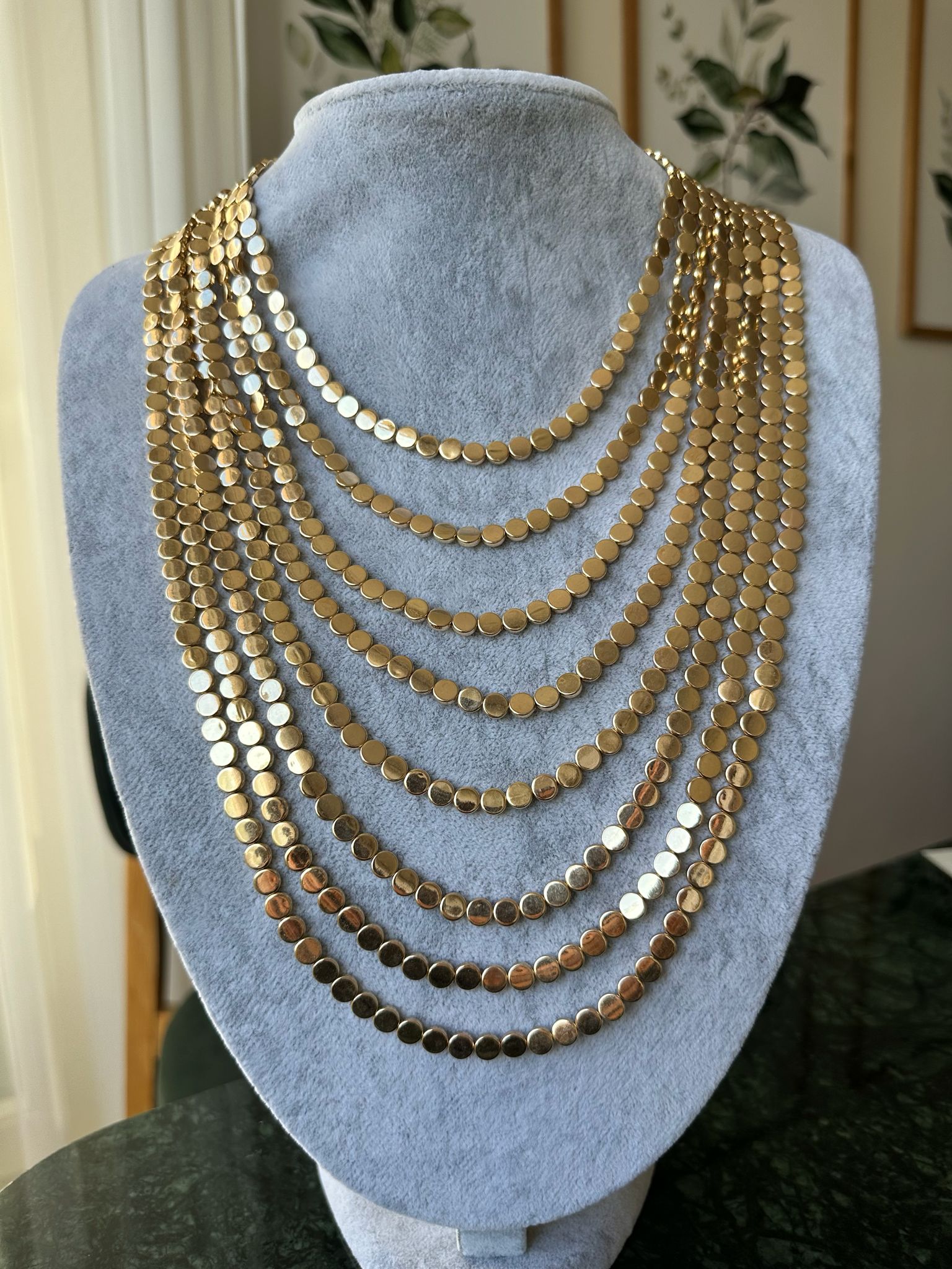 Gold Ezme Çoklu Kolye