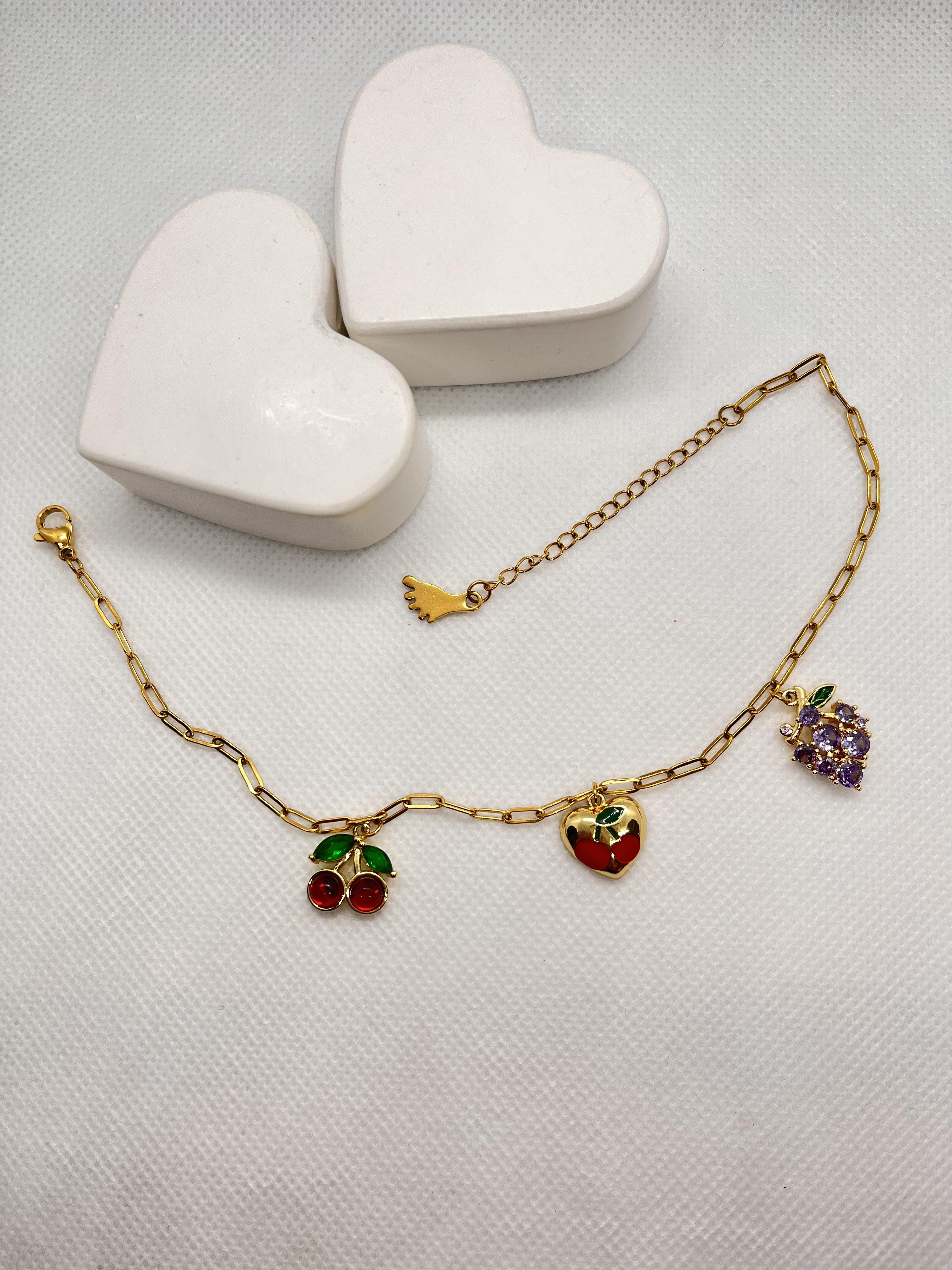 Çelik halhal yaza uygun meyve temalı