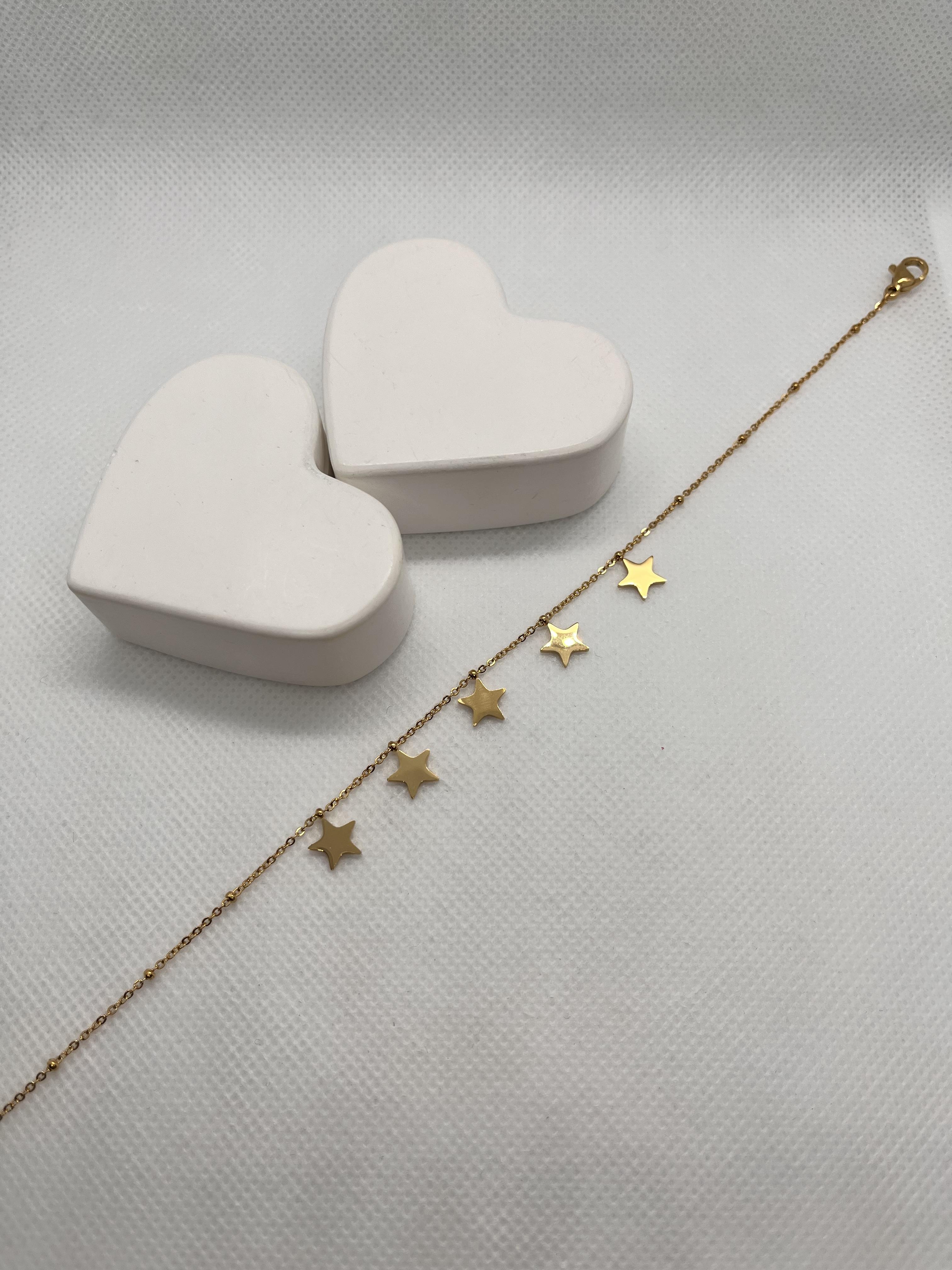 Yıldız şeklinde çelik pullu halhal